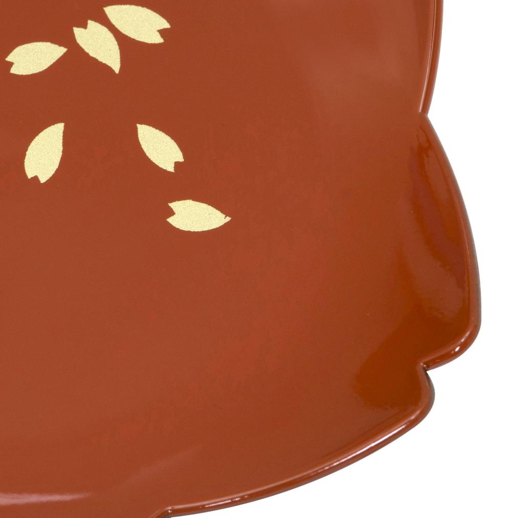 Maeju lacquerware Sakura Sada individuálních talířů s vidličkou AMJ-2P-610