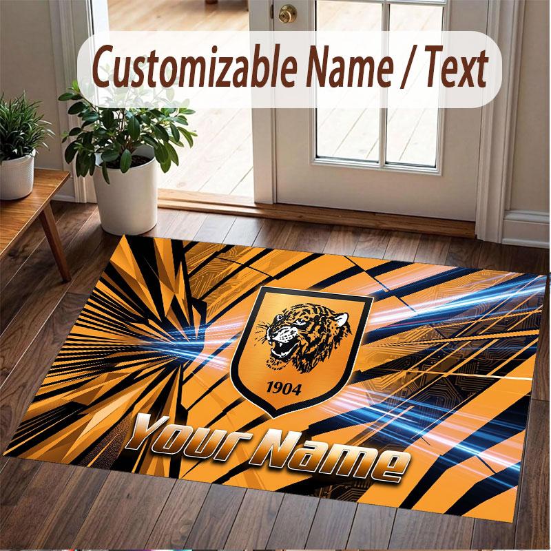 Custom Rug Hull FC Pattern Print Name Text Soft Non‑Slip Floor Carpet for Home Indoor Decoration