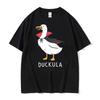 Duckula Lustige Vampir-Ente Halloween Meme Grafik T-Shirts Unisex Damen Übergroßes Komfort-T-Shirt Gothic Vintage T-Shirt Streetwear