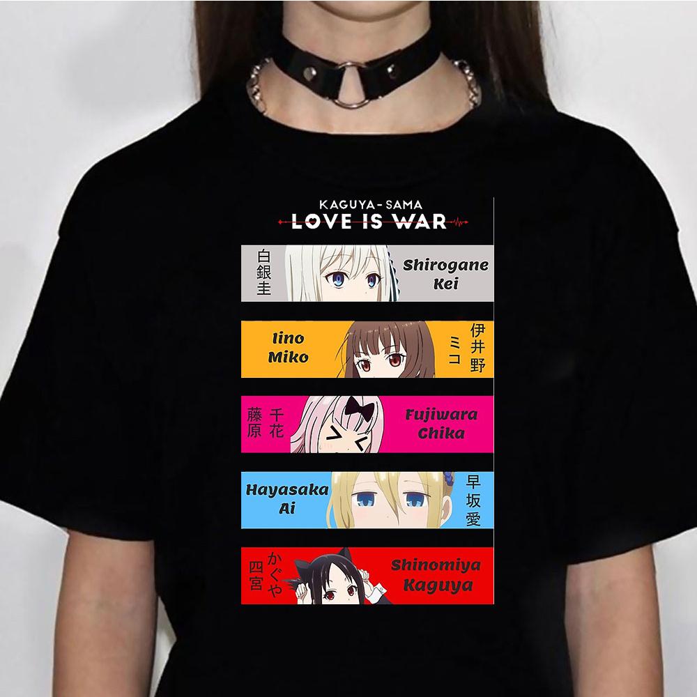 

Kaguya Sama Love Is War Miyuki Shinomiya Fujiwara жіночий вуличний одяг Японське аніме футболка дівчина Японський вуличний одяг 6XL