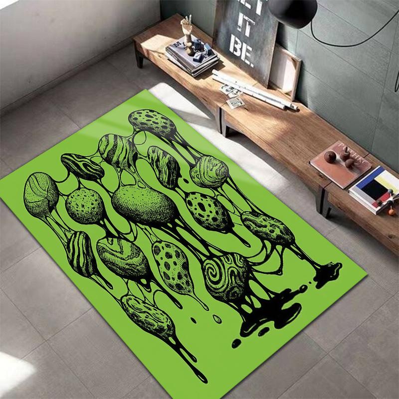 Green mucus animal Pattern Square Carpet,Area Rug,Carpet Rug for Living Room Bedroom Sofa Playroom Decor,Non-slip Floor Mat,Holiday Birthday Gifts