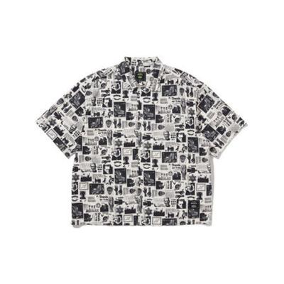Levis FW22 Chemise à Manches Courtes à Imprimé Graphique Unisexe Noir Blanc A3695-0000