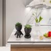 2pcs Artificial   Flower Pot Cute Innovative Human Shaped   Fake   Flower Pot for Home Desktop Decor