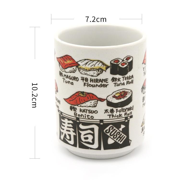 Japanese Style Ceramic Mugs 300ml Tea Wine Sushi Sake Cup Restaurant Decor Water Cup Coffee Mug Tea Cup Asian Culture Gift