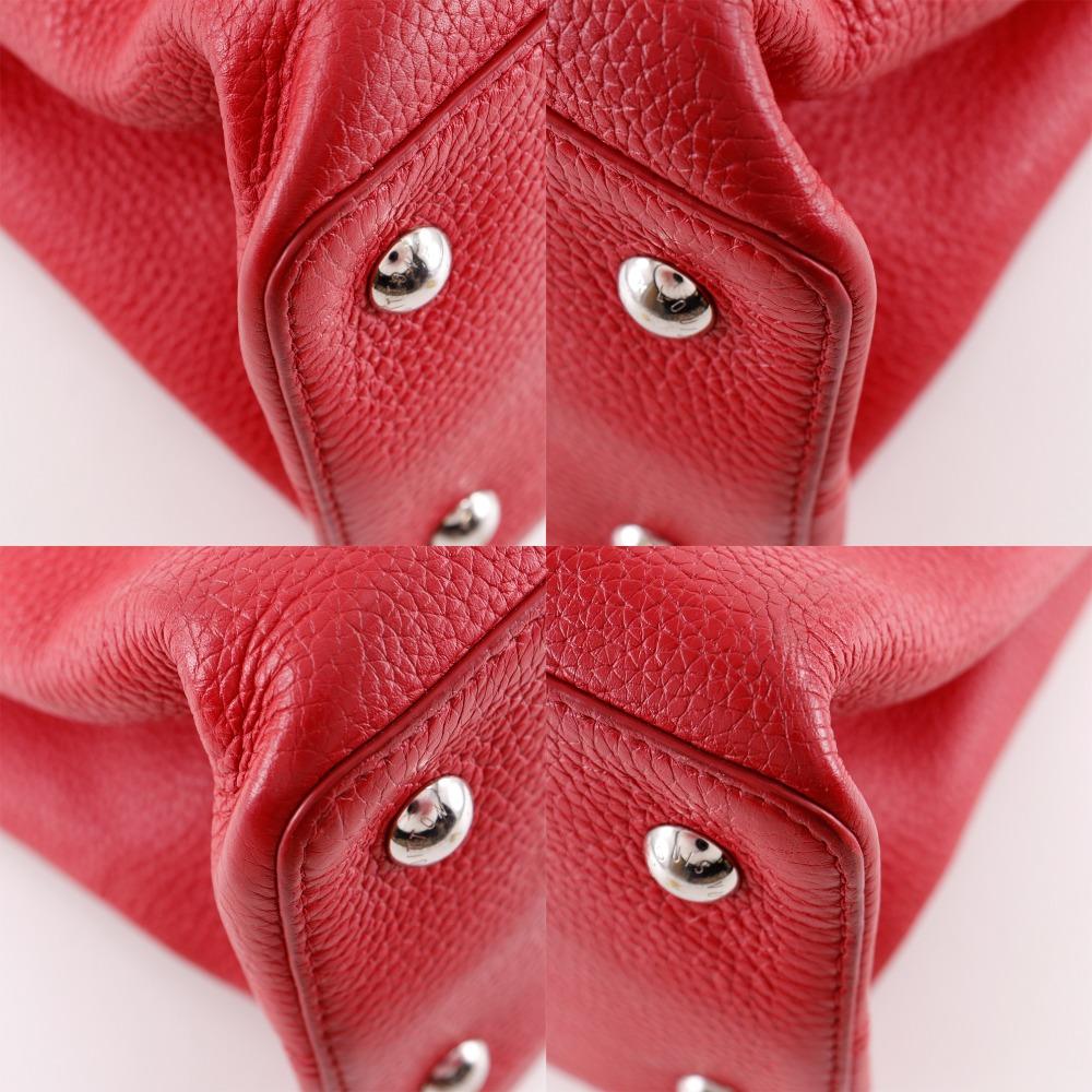 Louis Vuitton CAPCSINE MM Handbag M94412 Parnasea Red/Taurillon Clemence Leather Women Used