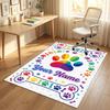 Dog Theme Crystal Velvet Rug Personalized Custom Name Text Soft Floor Mat Home Decor
