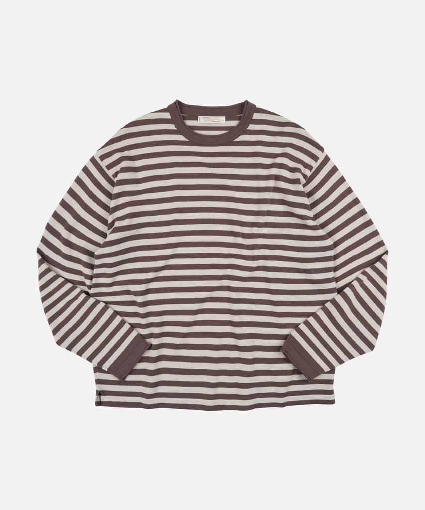 FRIZMWORKS Stripe Knit Long Sleeve _ Brown