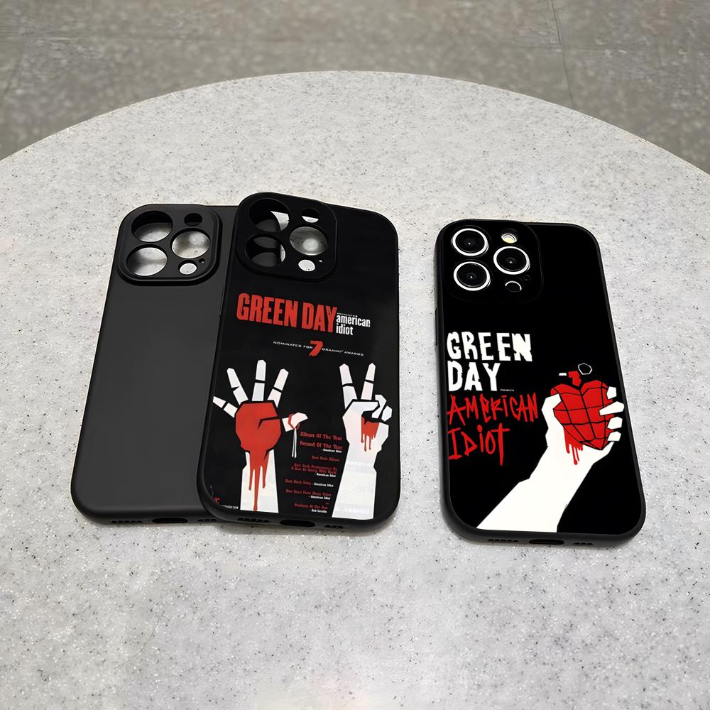 G-Green Day Band Phone Case For 16 Pro Max Iphone 17 Pro Max 14 15 Plus 12 13 11 Pro Xr X Xs SE Back Cover