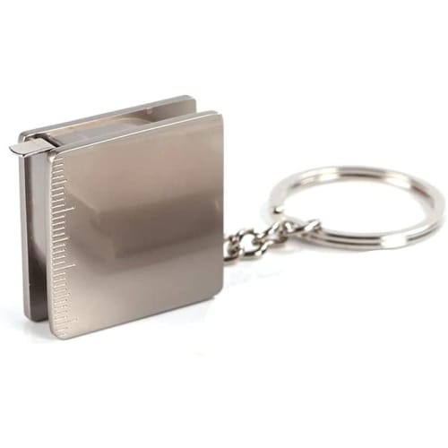 Keychain Key Ring Portable Stainless Steel Retractable Ruler Tape Measure Measuring Tool Multifunctional Decorative Attractive and Fashion