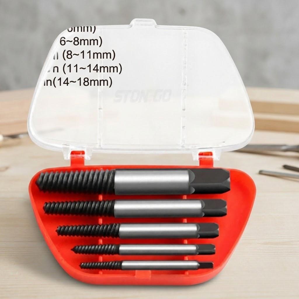 

5 6pcs Carbon Steel Double Side Screw Pull Center Bits Tool Set Broken Screwdriver Extractor Drill Bit