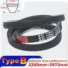 V Belt Type B Rubber Drive Conveyor Belts Power Transmission Strap 2240 2350 2410 2500 2550 2600 2700 2750 2800 2900 2950 2972mm