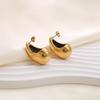 Titanium Steel Hollow Hollow Water Drop Earrings Light Luxury High Sense Versatile Earrings Earrings