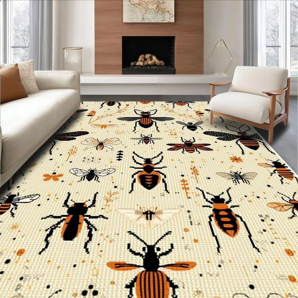 European Classical Butterfly Carpet Living Room Sofa Coffee Table Carpet Dirt Resistant Bedroom Thick Floor Mat