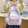 Schoolbag for girls, Korean style for middle and high school, lightweight and fresh backpack, large capacity cute girls' collegiate style backpack