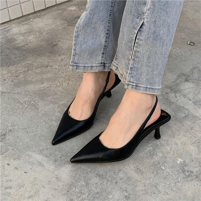 Nuovo Stile Bailamos Sandali da Donna Punta Affilata Eleganti Scarpe a Tacco Basso Moda Estiva Slingback Donna Zoccoli Scarpe Décolleté Scarpe Eleganti