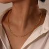 Vnox Klassischer Goldplattierter Choker aus Edelstahl, Trendiges Mehrfach-Kettenglied-Halskette für Damen, Täglicher Schmuck 40+5cm Länge
