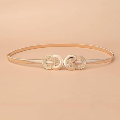 Goldkettengürtel für die weibliche Taille, verstellbar, Designergürtel für Frauen, Luxusmarke, Punkkleid, elastischer Bund