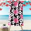 Pink and White Floral Pattern Towel Beach Towel Quick-drying for Travel Outdoor Sports Jogging Beach and Swimming