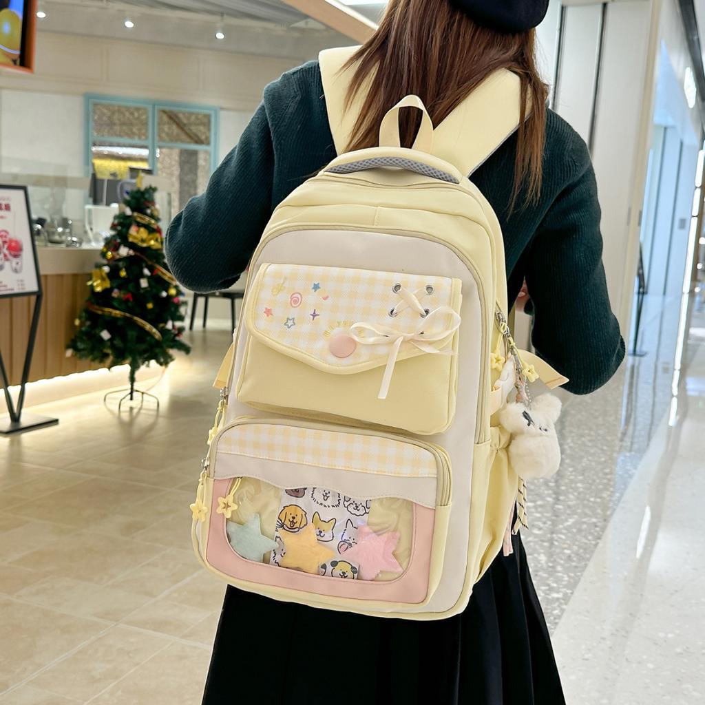 Schoolbag Japanese Cute Fresh Sweet Schoolbag Junior High School Students Large Capacity Backpack High Value Ins Niche Backpack