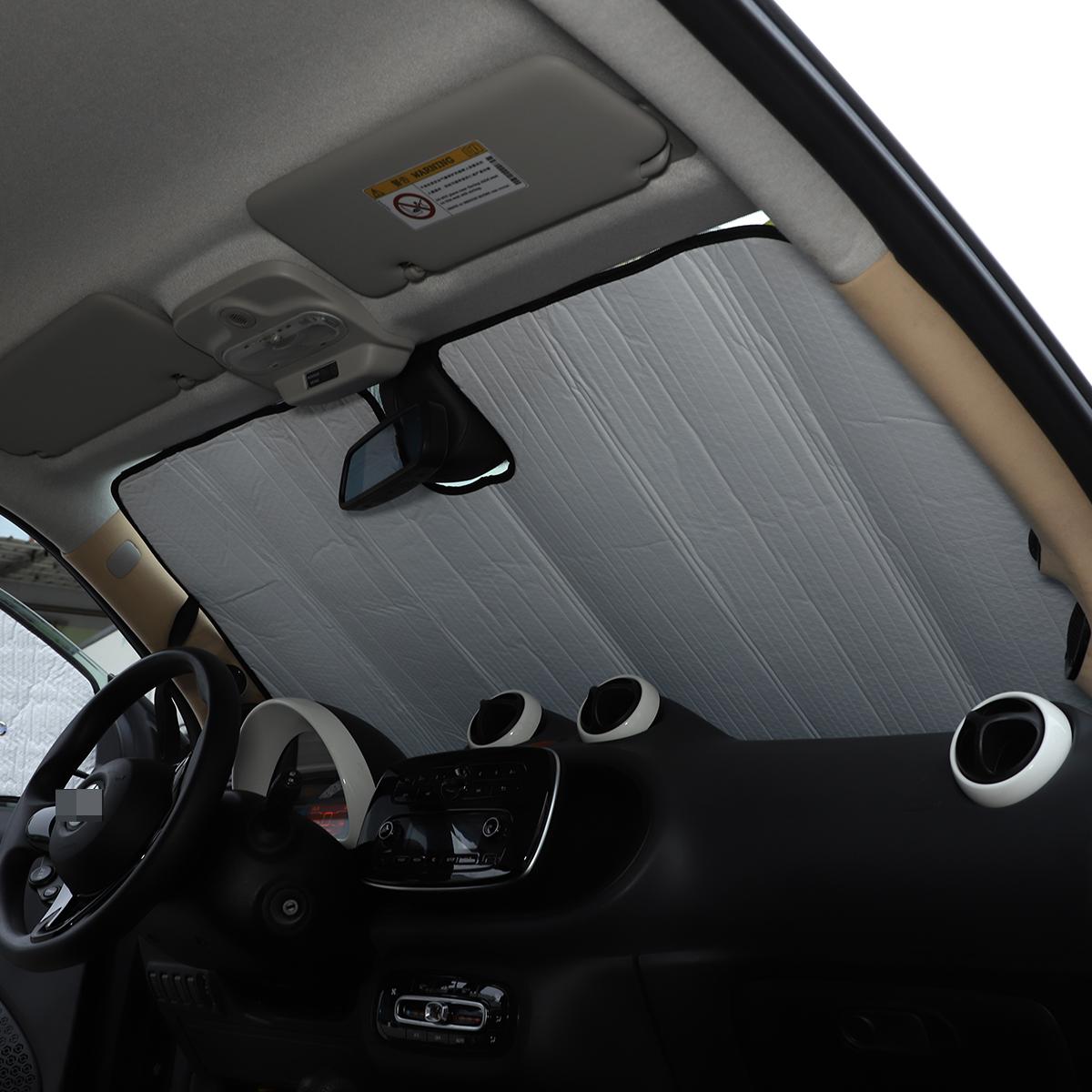 

Для Smart 453 Fortwo Forfour 2015-20 алюминиевая фольга, переднее лобовое стекло автомобиля, полное оконное стекло, солнцезащитный зонтик для автомобиля