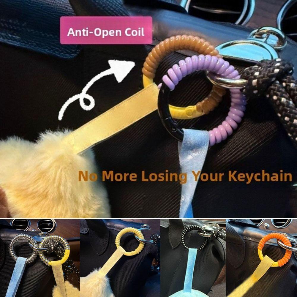 

Tightly Wrapped Doll Anti Lost Coil Strong Elasticity Ring Size Adjuster Spiral Protection Ring чорний