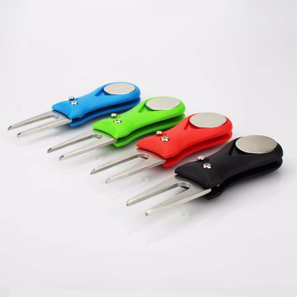 Button Golf Marker Drop Ship Golf Divot Repair Tool Groove Cleaner Switchblade Pitch Golf Pitchfork