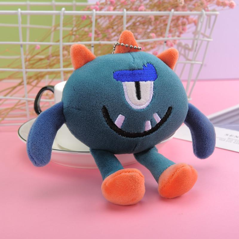 Adorable Plush Toy Keychain For Kids Fluffy Monster Stuffed Animal Backpack Accessory