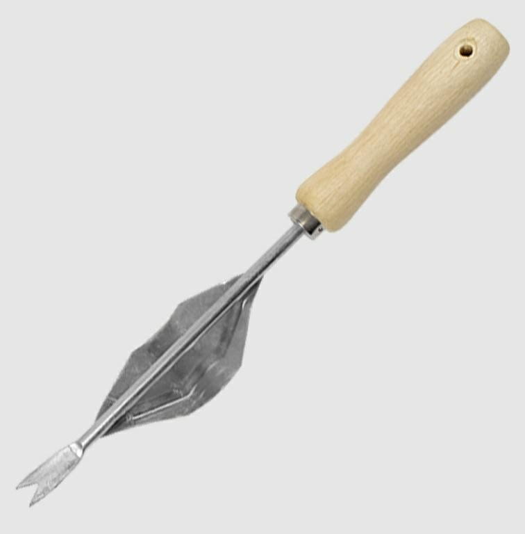 Greenmill GR0179 Serie - Stalen Onkruidverwijderaar met Ondersteuning - Ergonomische Houten Handgreep