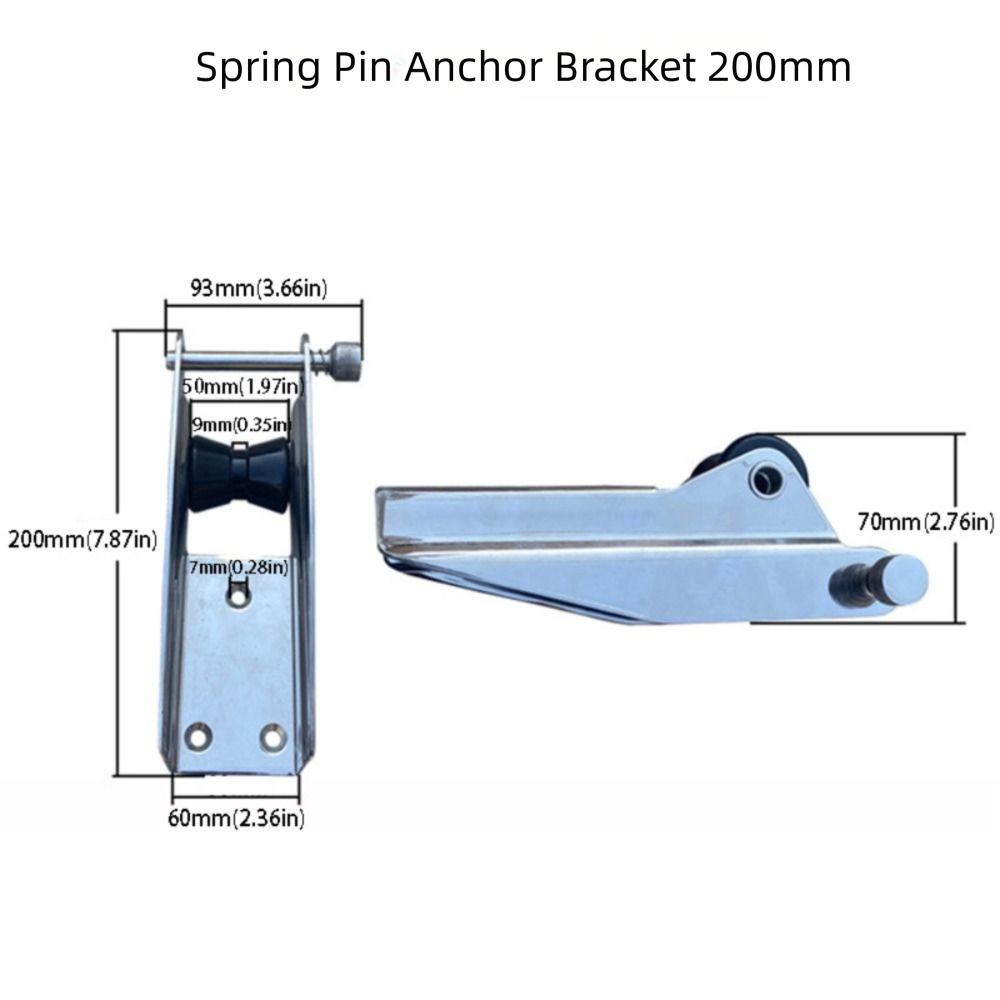 Heavy Duty Bow Roller Stainless Steel 316 Marine Roller Upgrade Bracket Bubber Rollers  Marine Use
