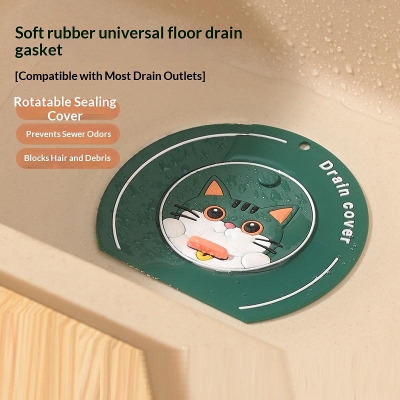 Couvercle de Bonde de Sol Anti-Insectes Bouchon de Vidange Réutilisable Couvercle de Tuyau d'Égout Bouchon de Vidange de Baignoire Douche Anti-Odeur Universel