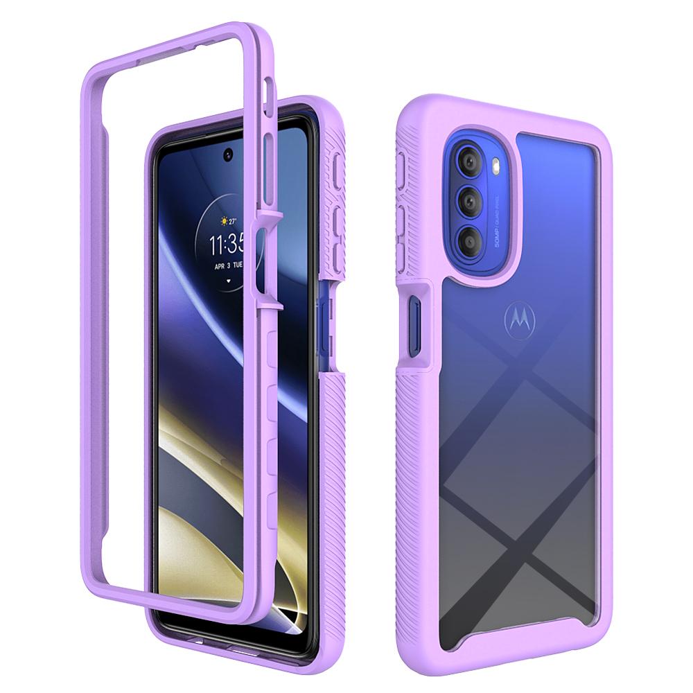 2 in 1 Hybrid Rugged Armor Shockproof Case For Motorola Moto G51 G71 5G G31 G41 TPU Frame Hard Plastic Clear Acrylic Back Cover