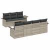 Garden Sofa Set 8 Pcs Light Grey and Dark Grey Poly Rattan
