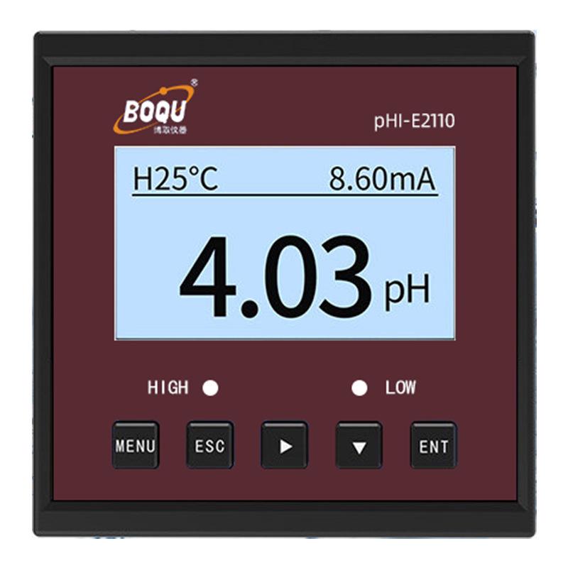 Bochu Instruments E2110 Industrial pH Meter - Water Quality Online Monitor with Display