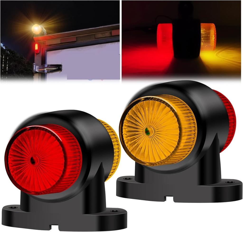 Ygmylandbb LED Side Marker Lamp for Trucks, 8LED Double-sided Emission,