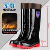 Kitchen High Tube Thickened Chef Rubber Shoes Non-slip Rain Boots Waterproof and Oil-proof Kitchen Shoes Beef Tendon Sole Men's Long Tube Water Shoes