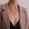 Europe, America, Retro Exaggerated Round Geometric Ring Necklace Women, Fashion Personality Hip-hop Long Necklace