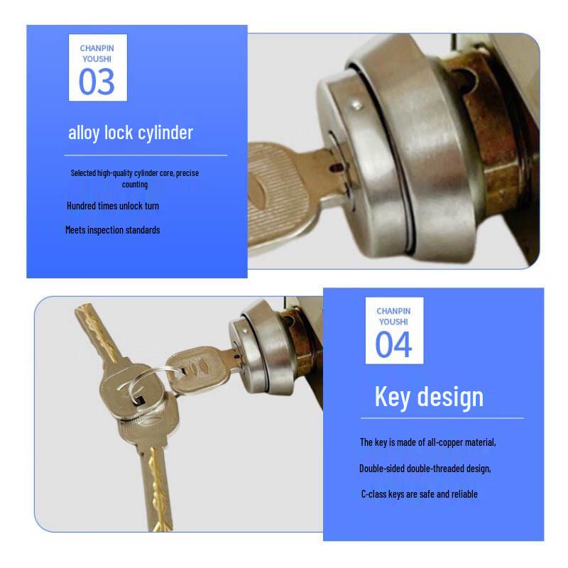 GMP Aluminum Alloy Framed Double-Sided Door Lock