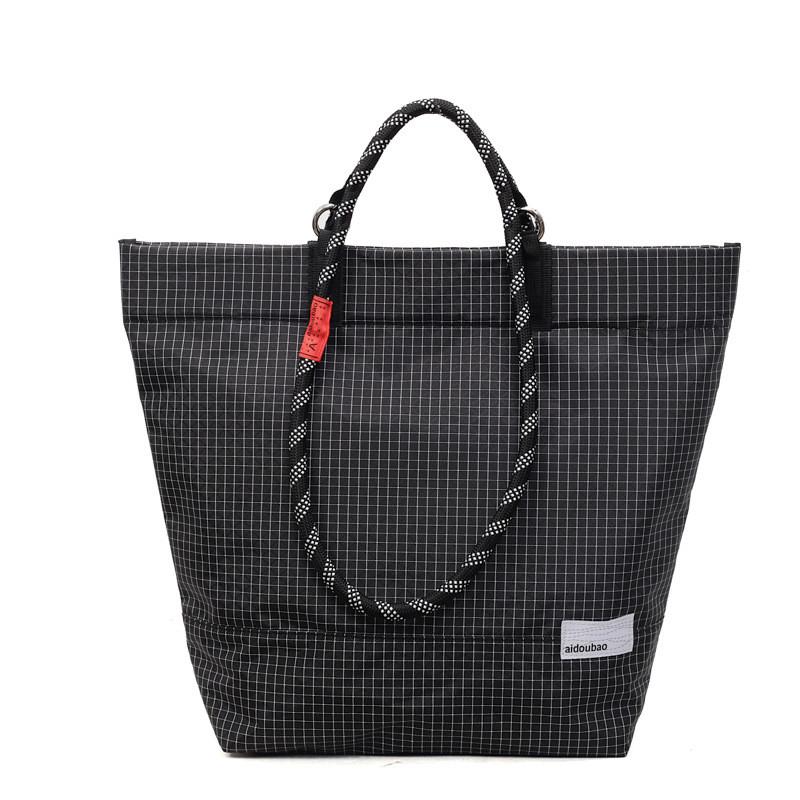 Womens Medium Tote Bag With Polyester Material And Inner Zipper Pockets For Travel And Commuting