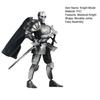 Yousheng Medieval Knight Action Figure Kit with Accessories Movable Joints Skeleton Knight Model Toy DIY Assembly Posable Knight Figurine Decoration