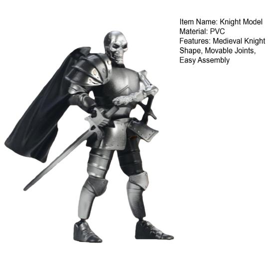 Yousheng Medieval Knight Action Figure Kit with Accessories Movable Joints Skeleton Knight Model Toy DIY Assembly Posable Knight Figurine Decoration