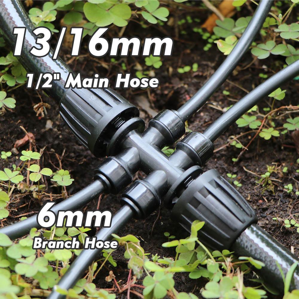 1/2" 13/16mm PVC Hose Garden Irrigation Auto Watering Pressure-Proof Black Main Tube Lawn Agriculture Orchard Car Wash Fitting