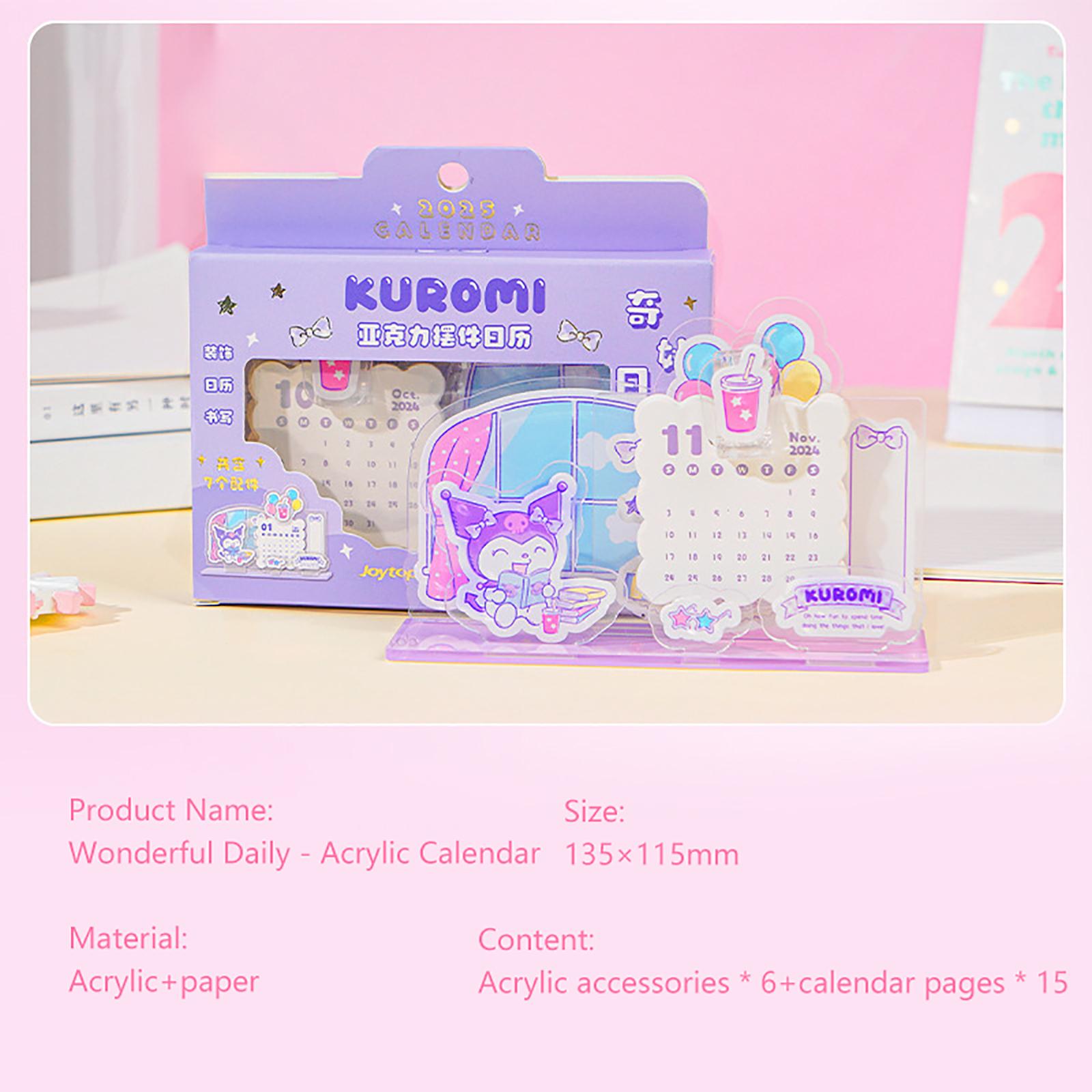 

Мультяшный Милый Настольный Календарь Аниме Куроми Синаморолл Мелоди Китти Календарь Каваи Настольное Украшение Планировщик Расписания Подарки