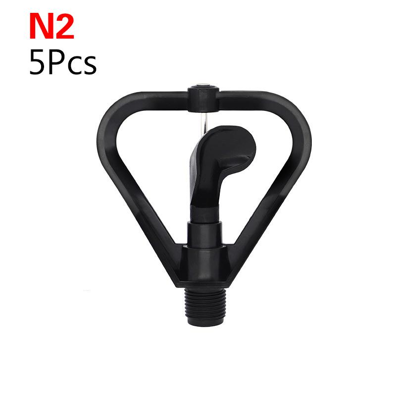 

5 шт. садовый разбрызгиватель воды 360 градусов автоматическое вращение 1/2 распылительная насадка пластиковая дождевая насадка ирригационный аксессуар для газона 2