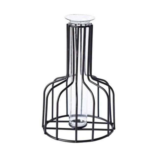 Iron Line Modern Nordic Styles Metal Flower Vase Home Decoration Hydroponic Plant Holder for Tabletop Contemporary Home Décor