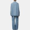 AMIPARIS Jaqueta Jeans Feminina Manga Longa Gola Lapela Cor Sólida Solta Jaquetas Femininas Azul Claro FJK273DE0046480
