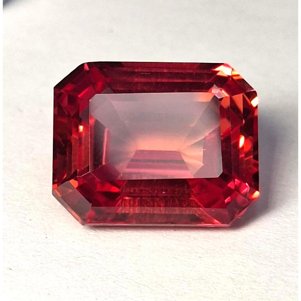 16-18 Ct Natural Mexican Fire Opal Emerald Cut Beautiful Certified Gemstone