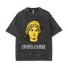 T-shirt Grafica Vintage Lavata Crystal Castles Uomo Donna Retro Gotica Rock Oversize T-shirt Maschile Cotone di Alta Qualità