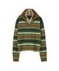 ADSB ANDERSSON BELL Double Layered Stripe Half Zip-Up Sweater Atb1451M(Beige/Brown)