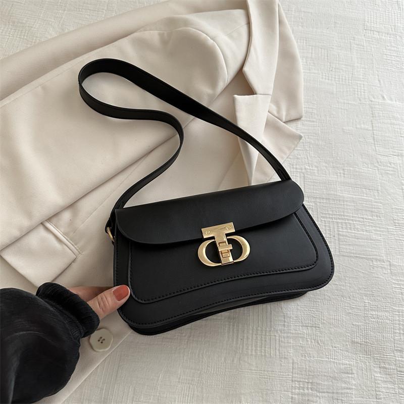 Chic Retro Stylish Women's Spring Small Square Bag Casual Shoulder Handbag In Black White Brown Beige