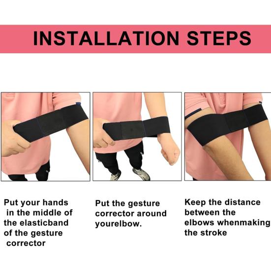 Golf Swing Arm Band Training Aid Elastic Swing Correcting Trainer Band for Golfers Beginners Arm Elbow Posture Training Accessory